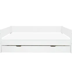 Flexa Senge|Enkeltseng m. Udtræksfunktion - 210x101x66,5 cm - Hvid