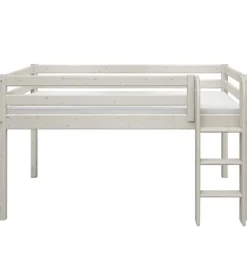 Flexa Senge|Halvhøj Seng m. Lige Stige - Classic - 210x110x120 cm - Hv