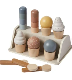 Flexa Trælegetøj|Legemad>Isbod - Træ - Play - 18 Dele - Multi