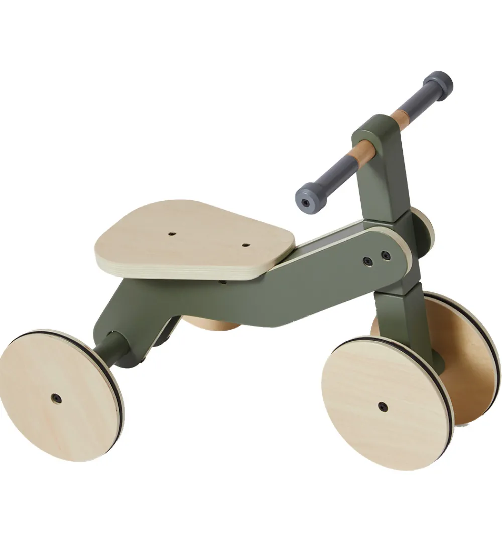 Flexa Løbecykler>Løbecykel - Indendørs - Træ - Play - Dusty Green/Birch Ply