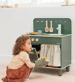 Flexa Legekøkken Og Legemøbel|Play Køkkensæt - Gryde og Pande - Mustard/Naturalwood