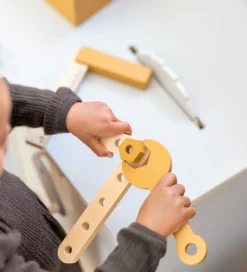 Flexa Legeværktøj|Play Værktøjssæt - 8 stk - Mustard/Naturalwood