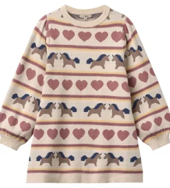 Børn Fliink Kjoler>Kjole - Strik - Viskoseblanding - Kino - Sandshell