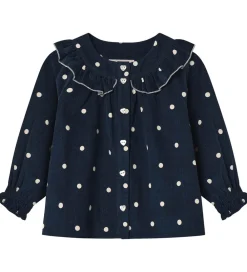 Børn Fliink Skjorter|Skjorte - Fløjl - Dolly - Insignia Blue AOP