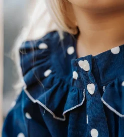 Børn Fliink Skjorter|Skjorte - Fløjl - Dolly - Insignia Blue AOP