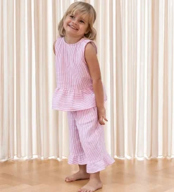 Børn Fliink Toppe>Top - Ciao - Cloud Dancer/Pink Stripe