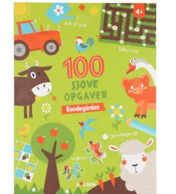 Forlaget Bolden Læringsbøger|Bog - 100 Sjove Opgaver: Bondegården - Dansk