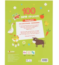 Forlaget Bolden Læringsbøger|Bog - 100 Sjove Opgaver: Bondegården - Dansk