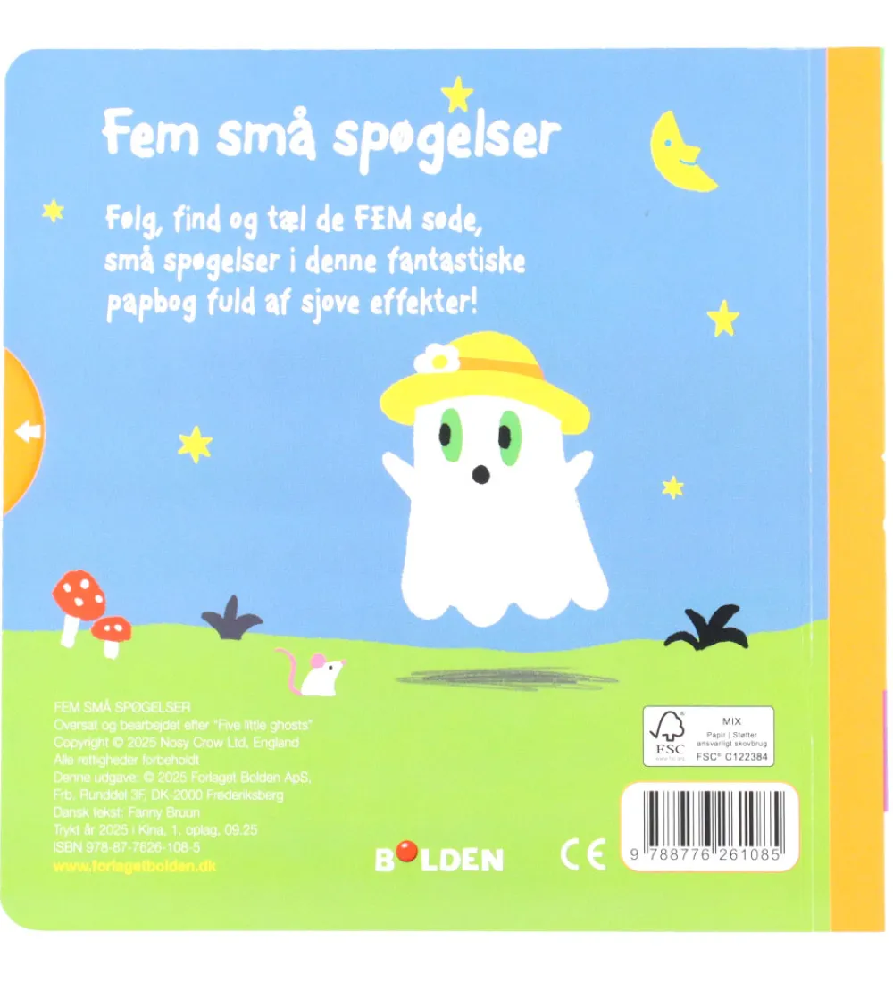 Forlaget Bolden Bøger|Bog m. Effekter - 5 Små Spøgelser - DA