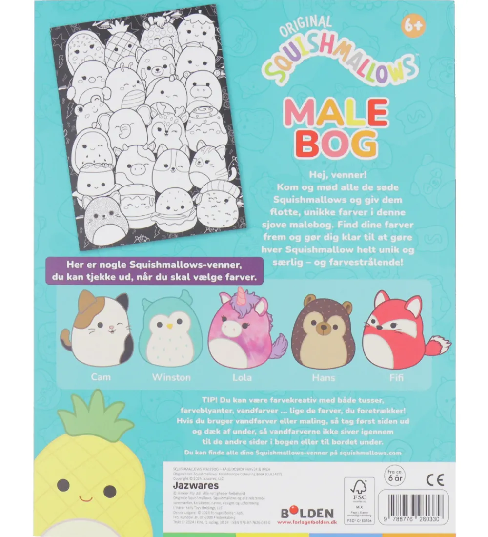 Forlaget Bolden Malebog|Malebog - Squishmallows malebog