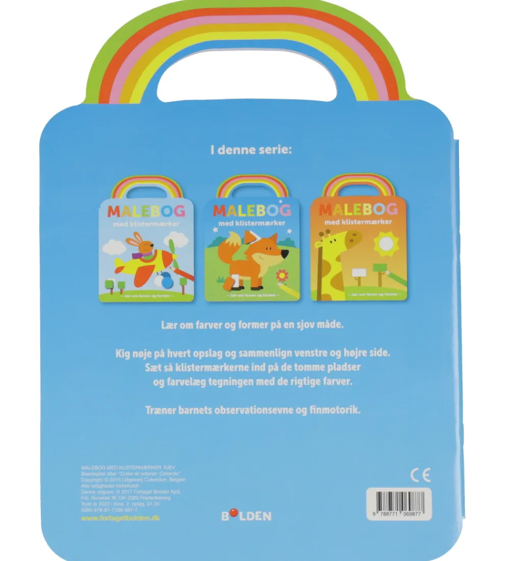 Forlaget Bolden Malebog|Malebog m. Klistermærker - Ræv