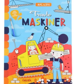 Forlaget Carlsen Malebog|Kreativ Leg|Malebog - Mal Og Leg - Travle Maskiner