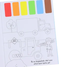 Forlaget Carlsen Malebog|Kreativ Leg|Malebog - Mal Og Leg - Travle Maskiner