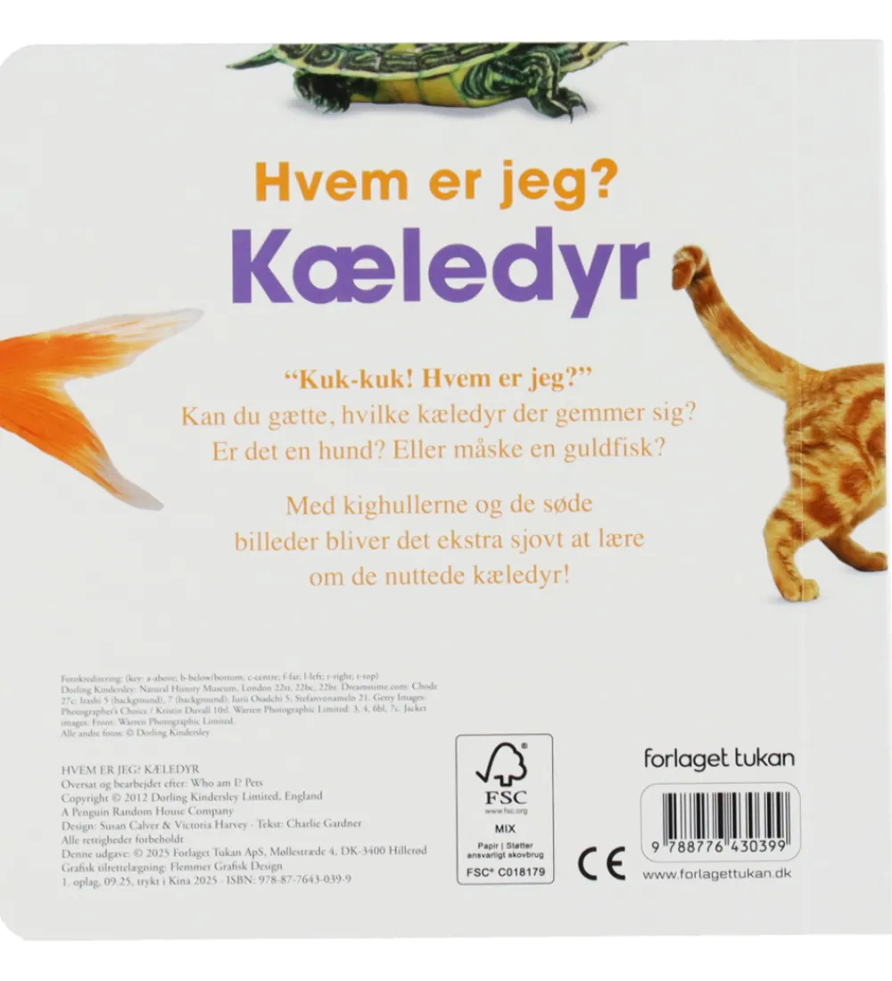 Forlaget Tukan Bøger|Billedbog - Hvem Er Jeg? - Kæledyr - DA