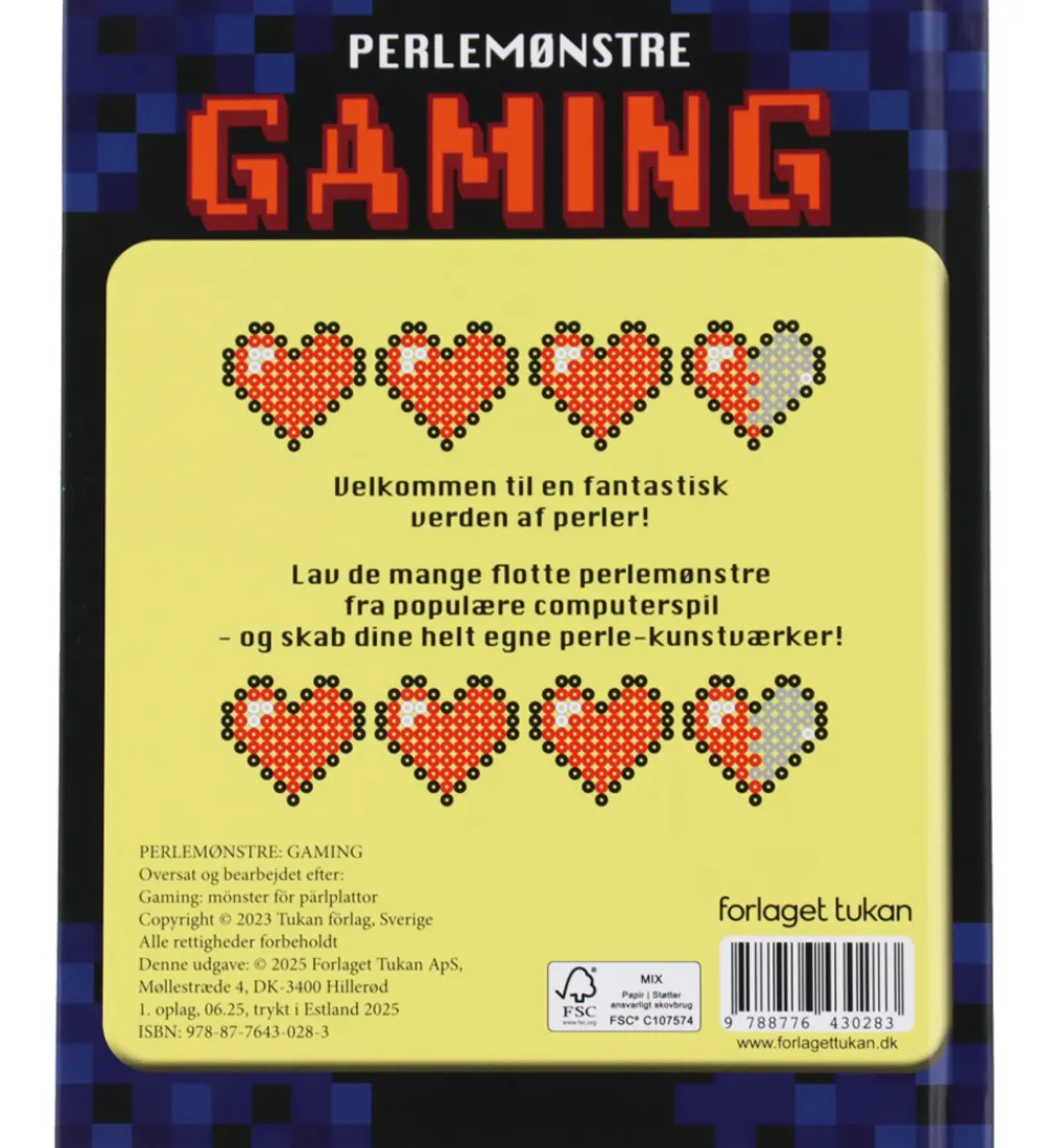 Forlaget Tukan Bøger|Bog - Perlemønstre - Gaming - DA