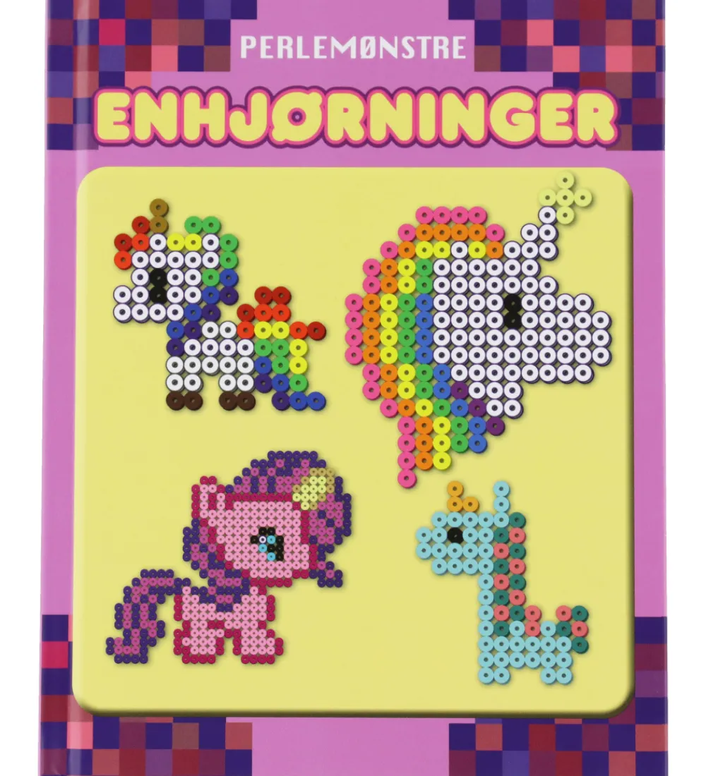 Forlaget Tukan Bøger>Bog - Perlemønstre - Enhjørninger - DA