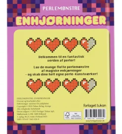 Forlaget Tukan Bøger>Bog - Perlemønstre - Enhjørninger - DA