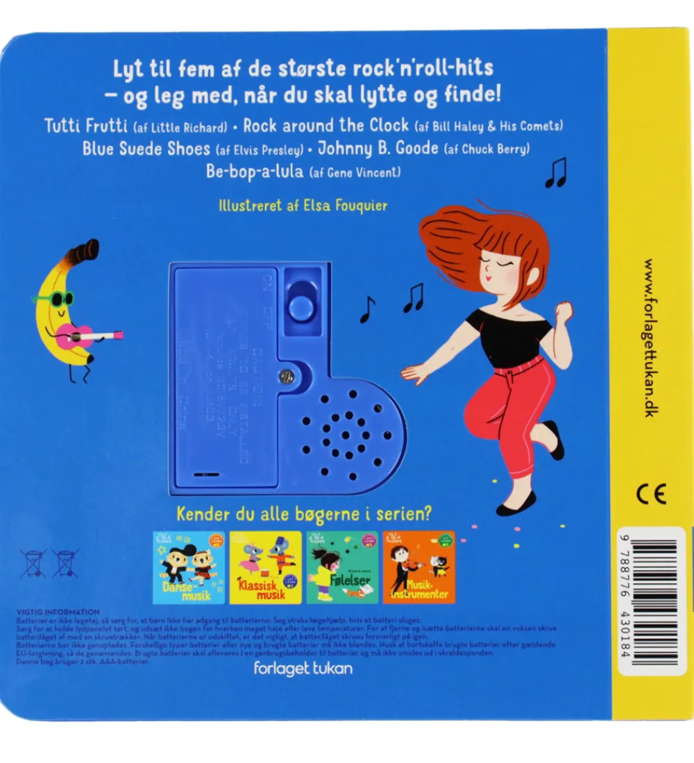 Forlaget Tukan Bøger|Bog m. Lyd - Min Lille Musikbog - Rock'N'Roll Bab