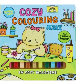 Forlaget Tukan Bøger>Malebog - Cozy Colouring - Sunny Vibes - DA