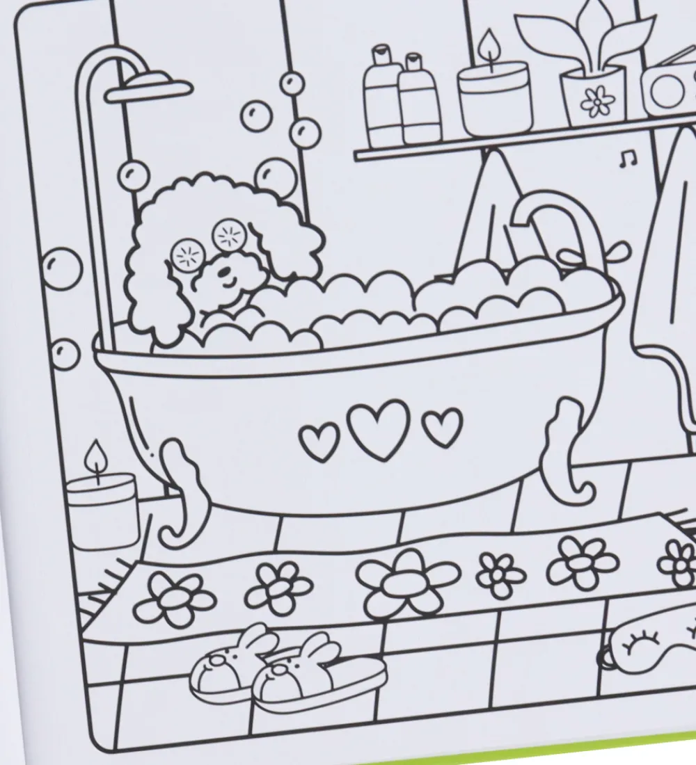 Forlaget Tukan Bøger>Malebog - Cozy Colouring - Sunny Vibes - DA