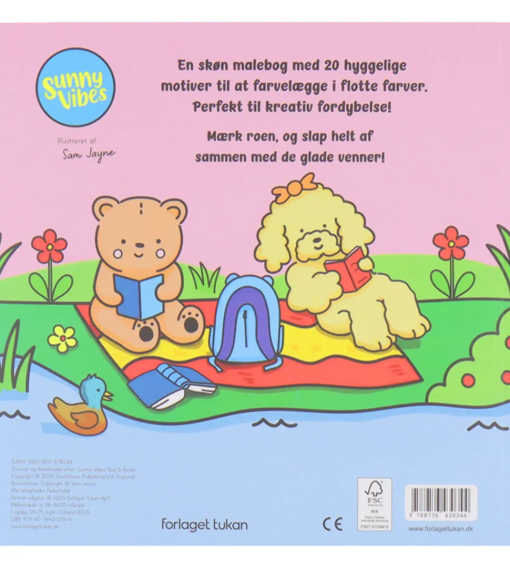 Forlaget Tukan Malebog>Malebog - Cozy Time - Sunny Vibes: Rest & Relax