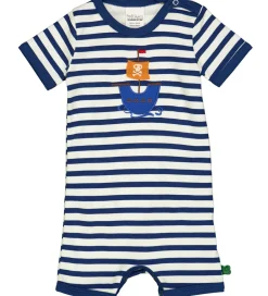 Børn Freds World Sommerdragter|Sommerdragt - Stripe applique - Almond/ Navy
