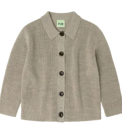 Børn FUB Striktrøjer|Cardigan - Strik - Uld - Oat Melange