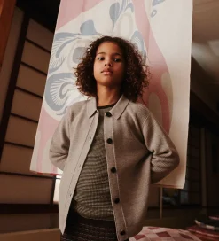 Børn FUB Striktrøjer|Cardigan - Strik - Uld - Oat Melange