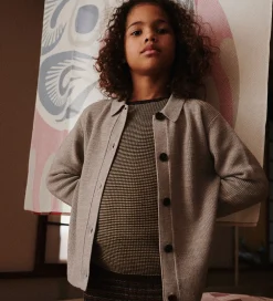 Børn FUB Striktrøjer|Cardigan - Strik - Uld - Oat Melange