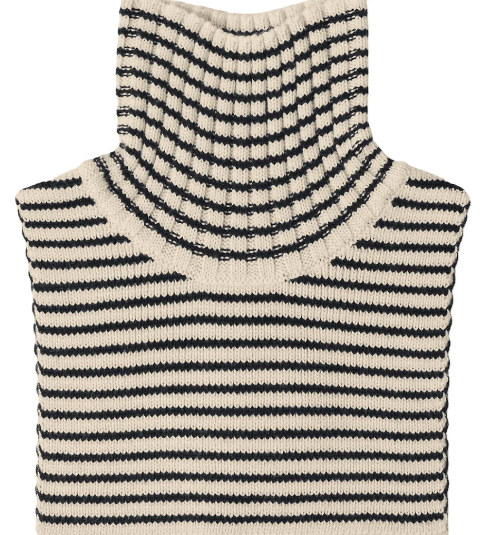 Børn FUB Tørklæder|Halsedisser|Halsedisse - Strik - Uld - Ecru/Dark Navy