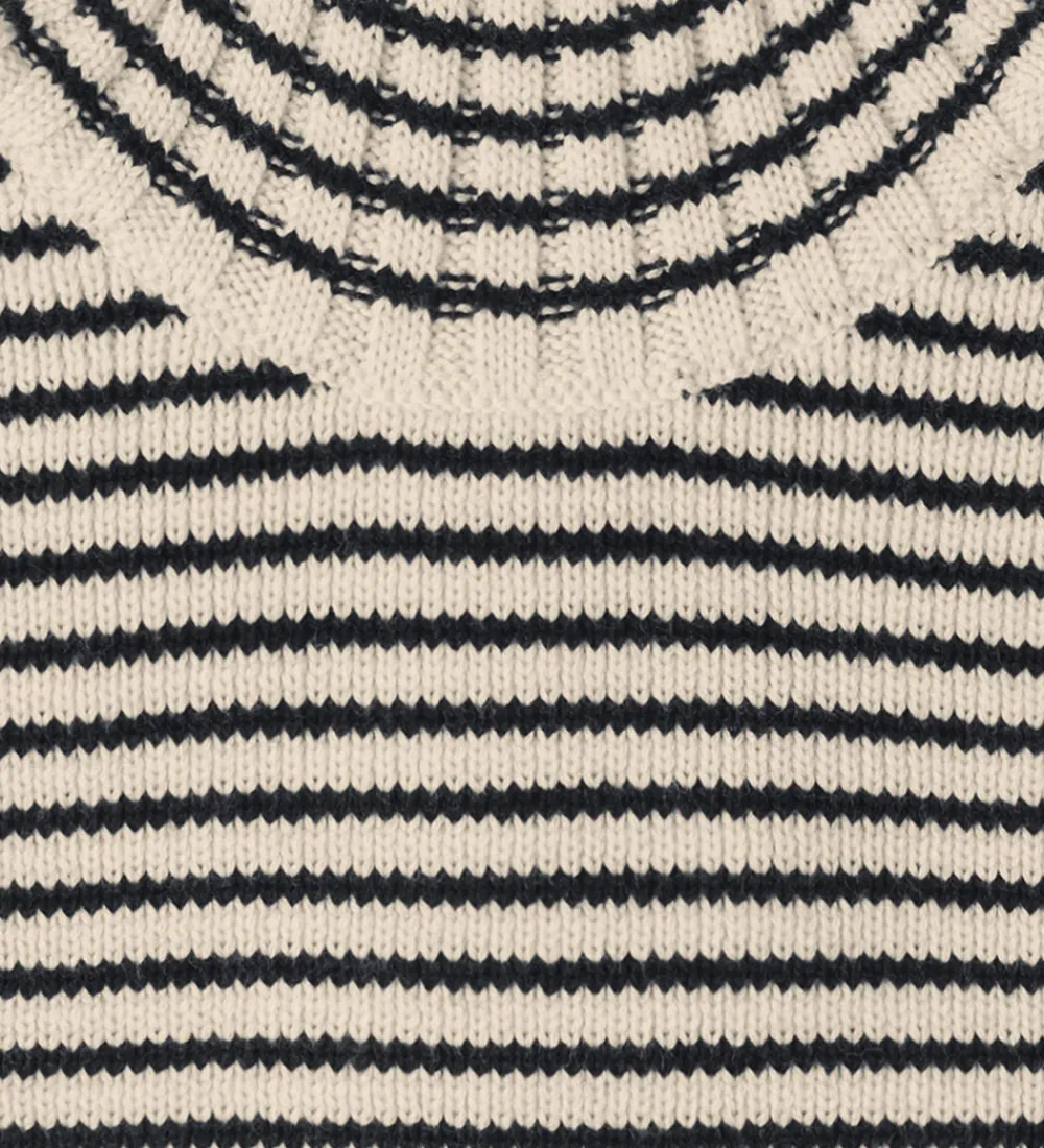 Børn FUB Tørklæder|Halsedisser|Halsedisse - Strik - Uld - Ecru/Dark Navy