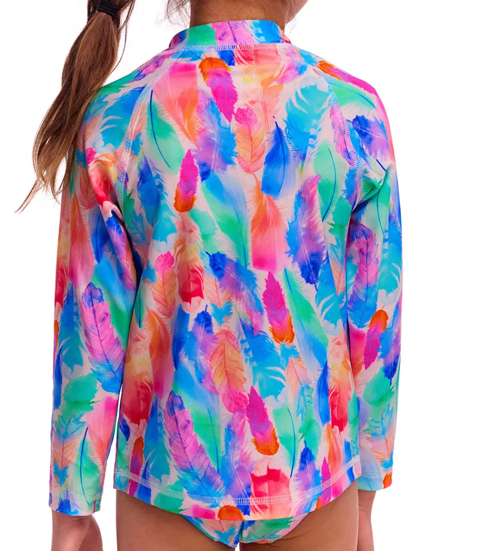 Funkita Svømmetøj|Svømning|Badebluse - Zippy Rash Vest - UV50+ - Tickle Pink