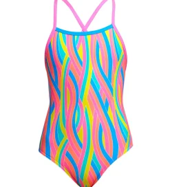 Funkita Svømning|Svømning|Badedragt - Strapped In One - UV50+ - Swirly Straws