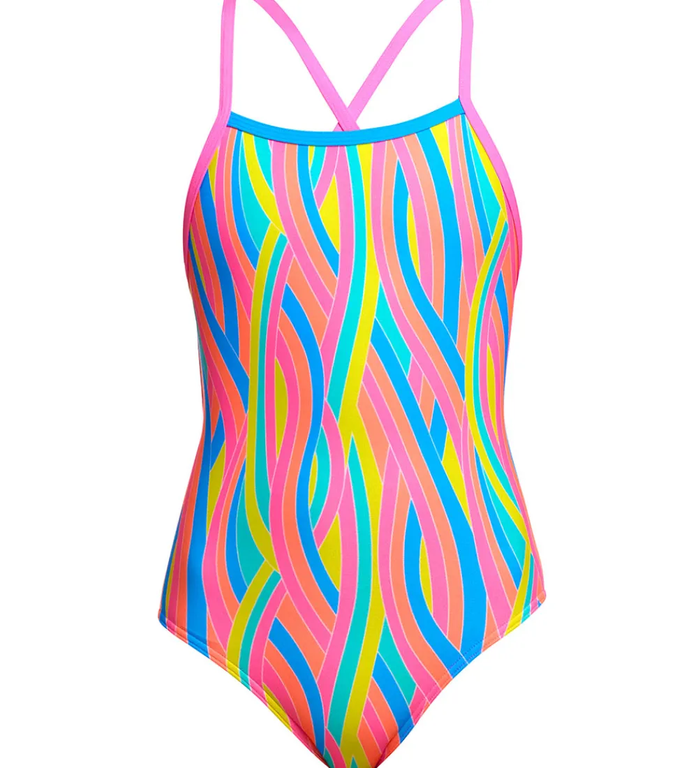 Funkita Svømning|Svømning|Badedragt - Strapped In One - UV50+ - Swirly Straws
