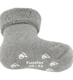 Børn Fuzzies Strømper|Skridsikre Strømper - Lysegrå