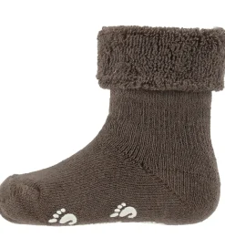 Børn Fuzzies Strømper|Skridsikre Strømper - Valnød