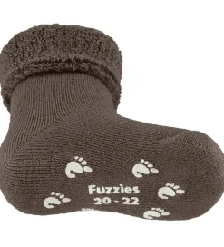 Børn Fuzzies Strømper|Skridsikre Strømper - Valnød