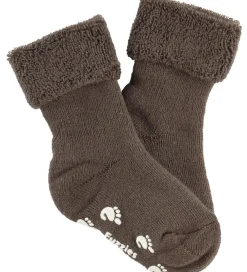 Børn Fuzzies Strømper|Skridsikre Strømper - Valnød