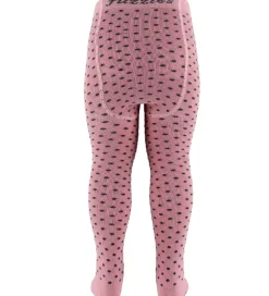 Børn Fuzzies Strømpebukser>Strømpebukser - Gl. Rosa m. Koksgrå Prikker