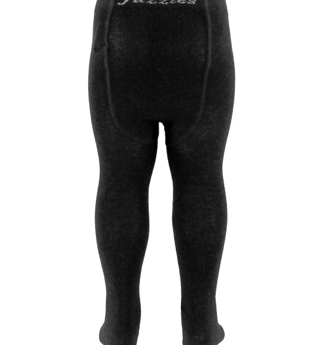 Børn Fuzzies Strømpebukser|Strømpebukser - Uld/Bomuld - Sort