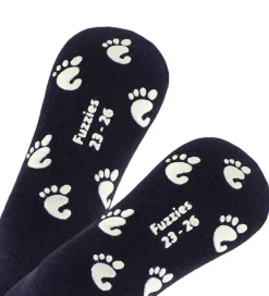 Børn Fuzzies Strømper|Strømper m. Antiskrid - Navy