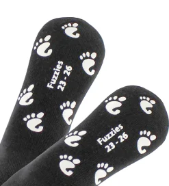 Børn Fuzzies Strømper|Strømper m. Antiskrid - Sort