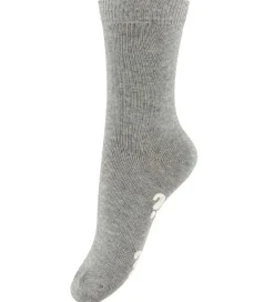 Børn Fuzzies Strømper|Strømper m. Antiskrid - Gråmeleret