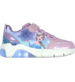 Børn Geox Børnesko Og Babysko|Blinkesko|Sko m. Lys - Fadinlight - Pink m. Elsa