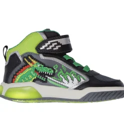 Geox Støvler|Blinkesko|Støvler m. Lys - J Inek B A - Sort/Lime