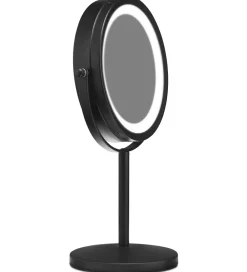 Gillian Jones Spejle|Bordspejl - Rund - LED/Forstørrelse - Mat Sort