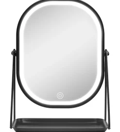 Gillian Jones Spejle|Bordspejl - Oval - LED/Bakke - Sort