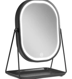 Gillian Jones Spejle|Bordspejl - Oval - LED/Bakke - Sort