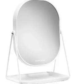 Gillian Jones Spejle>Bordspejl - Oval - Forstørrelse/Bakke - Hvid