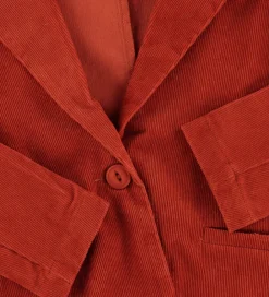 Børn Grunt Jakkesæt Og Blazers|Blazer - Fløjl - Sigga - Rusty